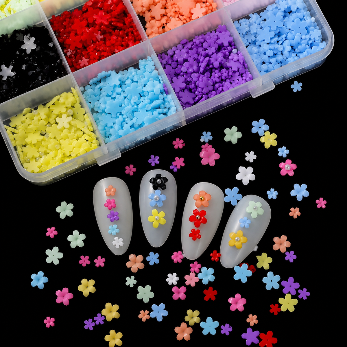 Set De Flores Mix Fantasy Nails