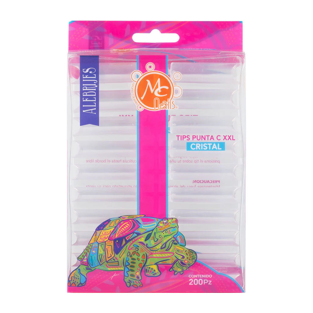 Tips Punta C XXL Cristal 200 Pzs Mc Nails