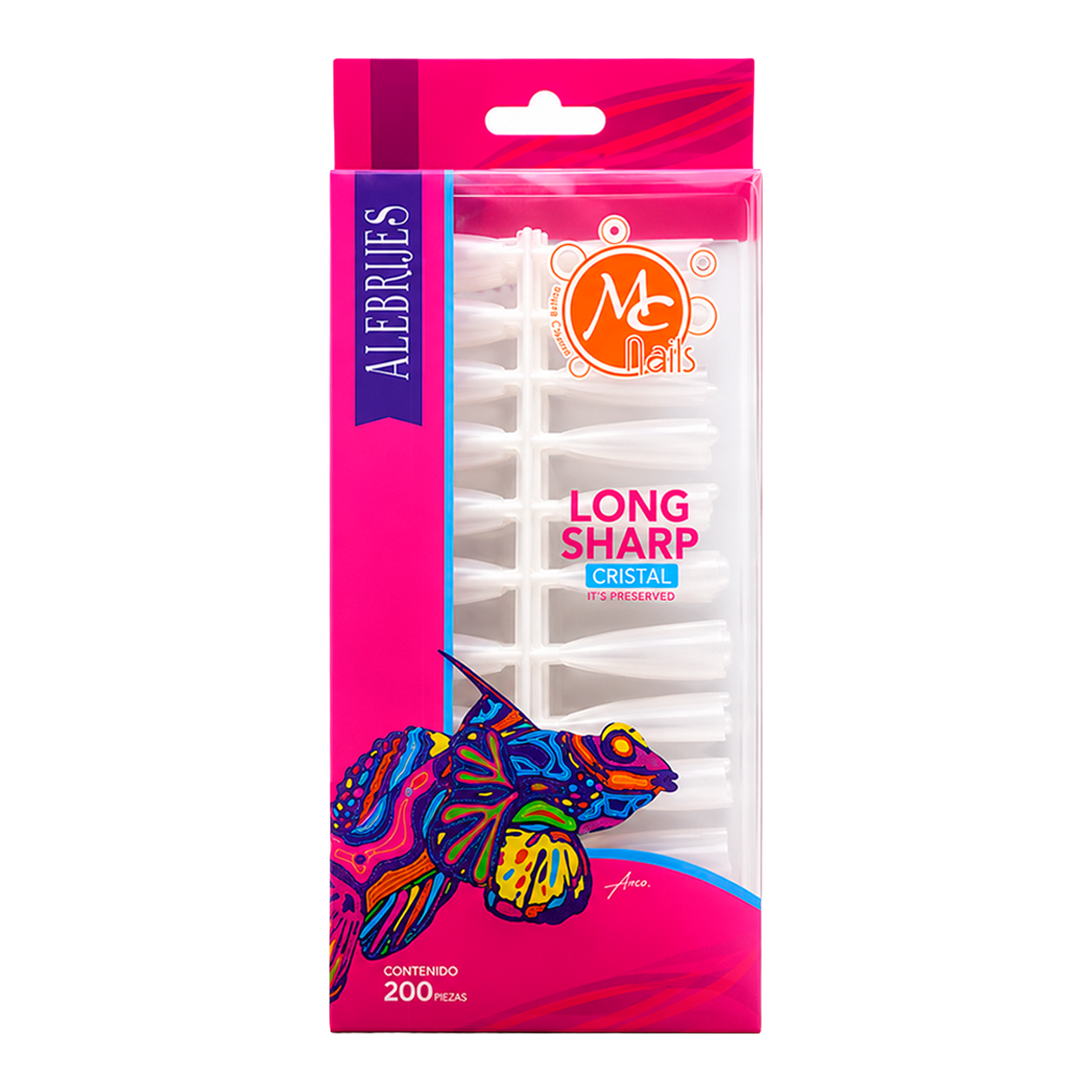 Tips Long Sharp Cristal 200 Pzs Mc Nails