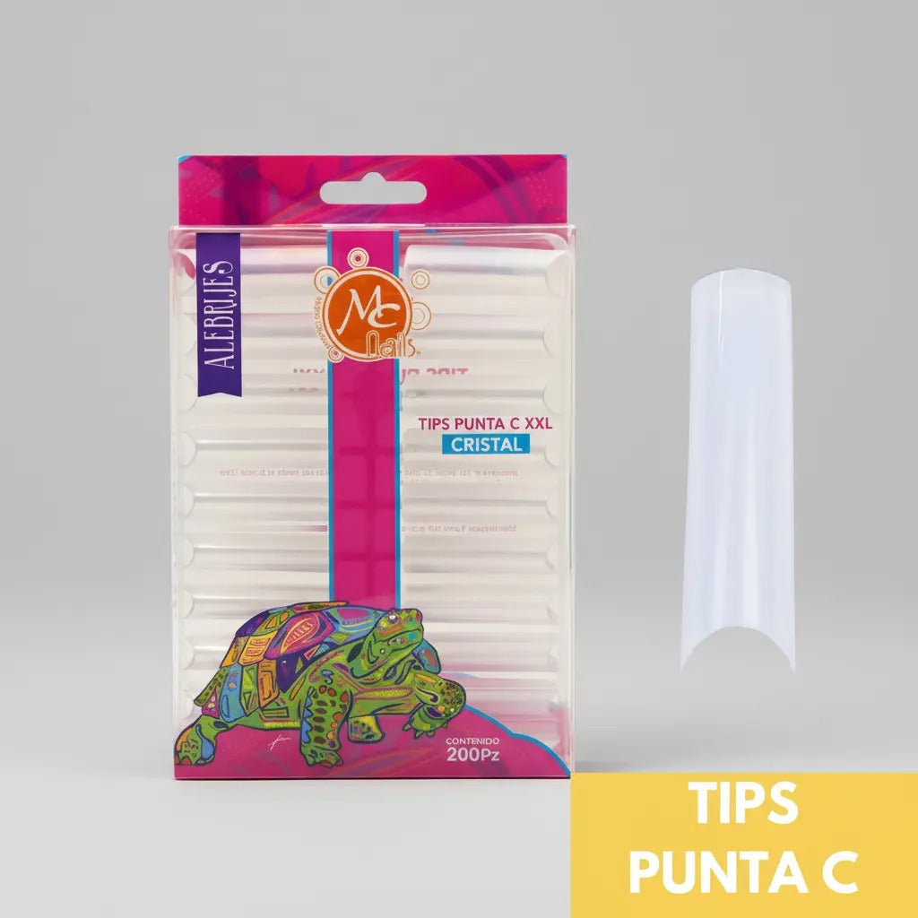 Tips Punta C XXL Cristal 200 Pzs Mc Nails