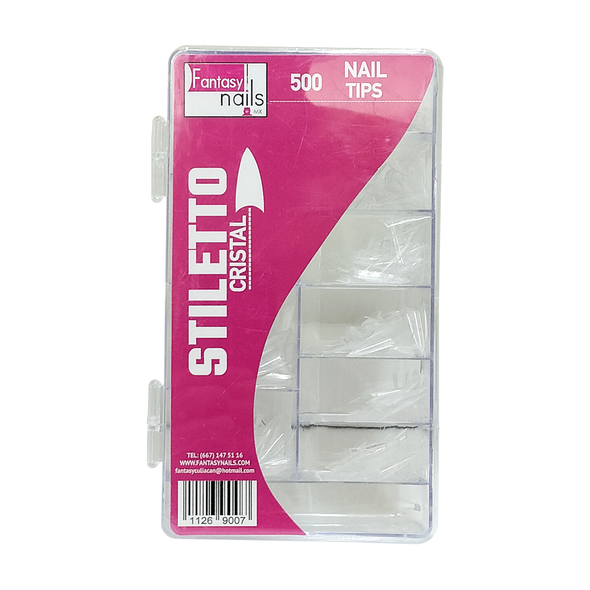 Tips Stiletto Cristal 500 Pzs Fantasy Nails