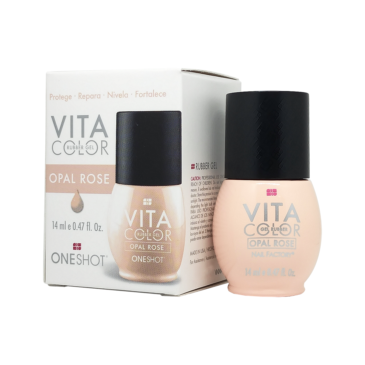 One Shot Vita Color Opal Rose Nail Factory