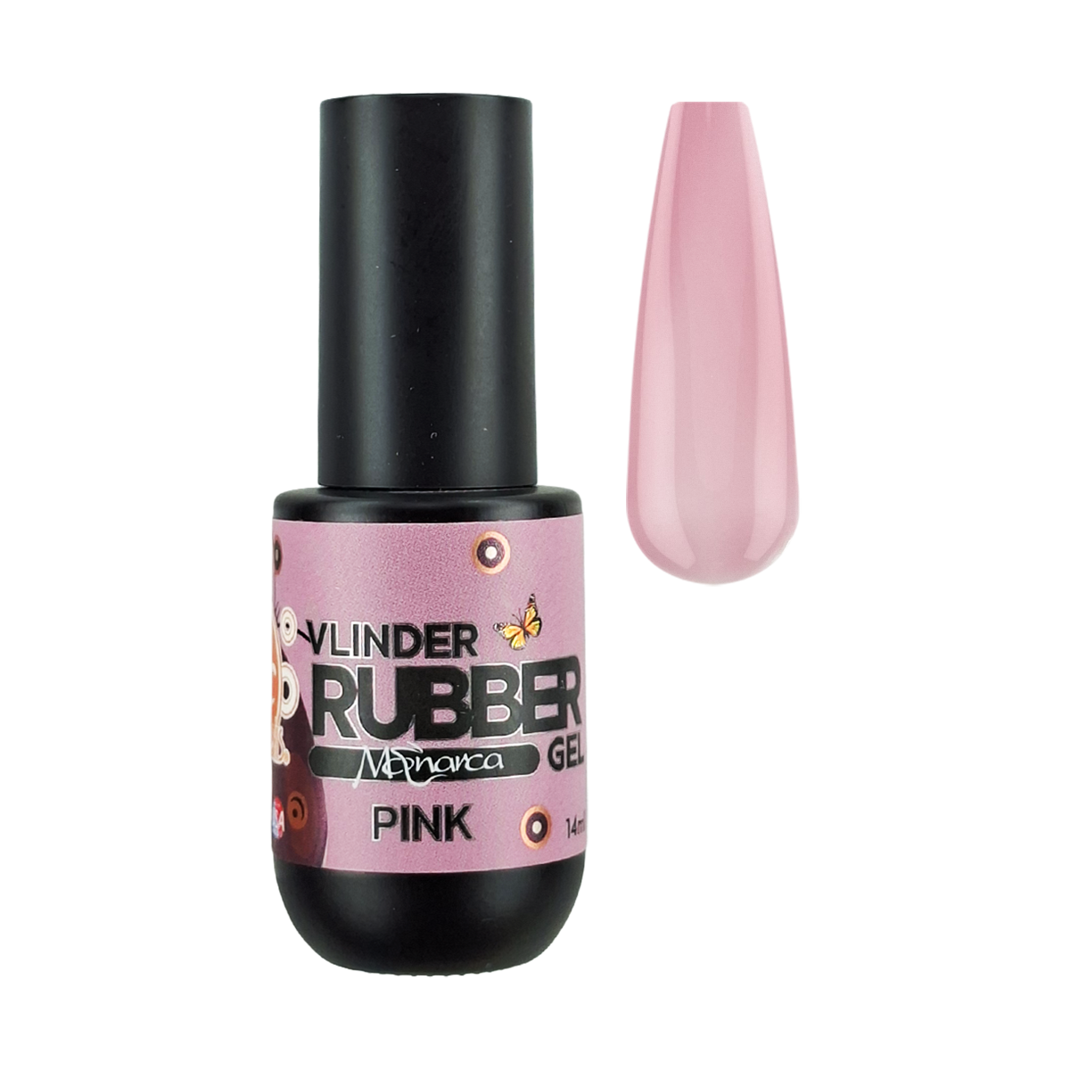 Rubber Gel Monarca Vlinder Pink 14 Ml Mc Nails