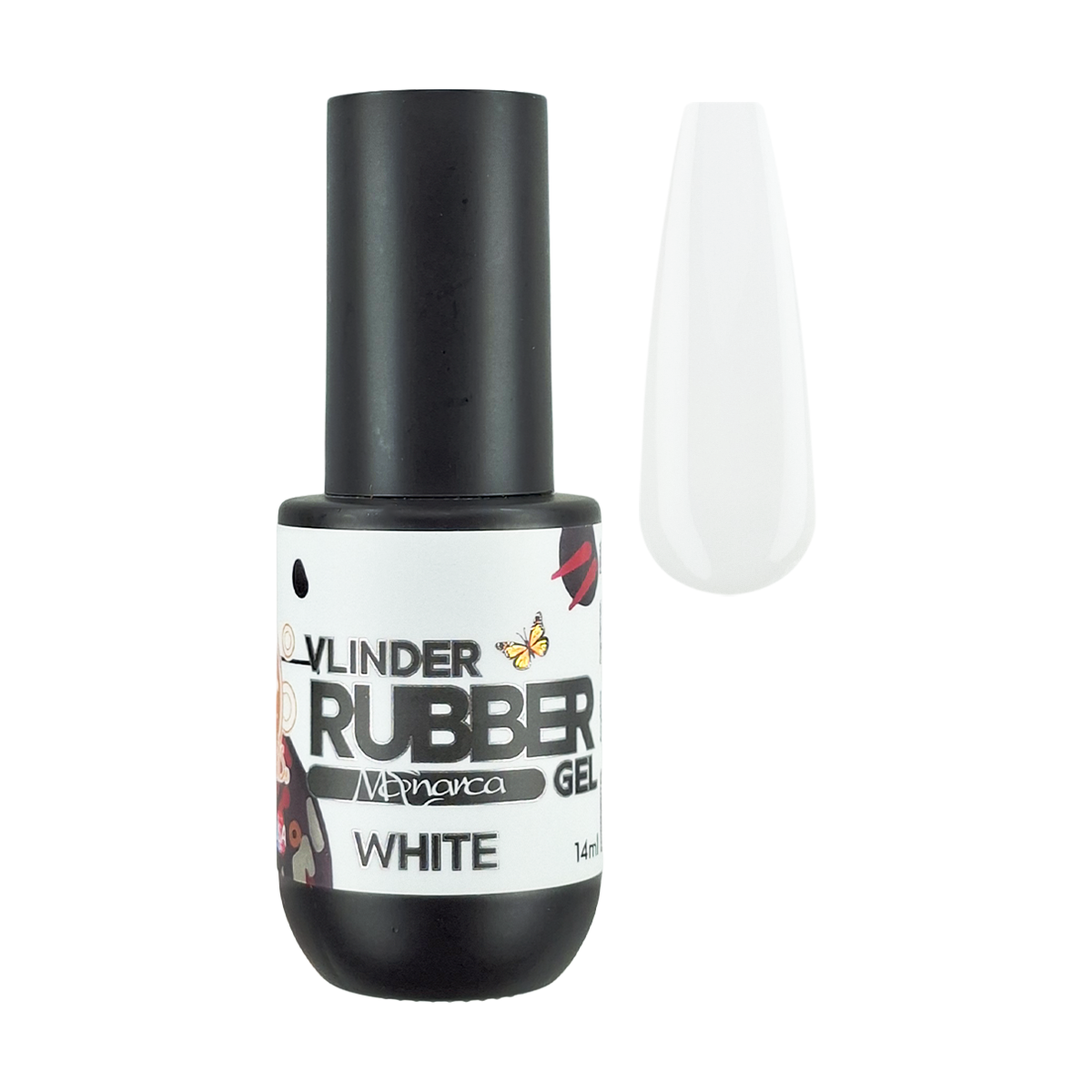 Rubber Gel Monarca Vlinder White 14 Ml Mc Nails