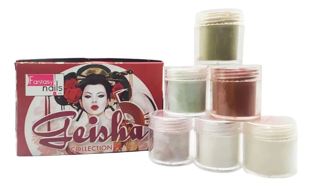 Coleccion Acrilicos  6 Pzs Geisha Fantasy Nails