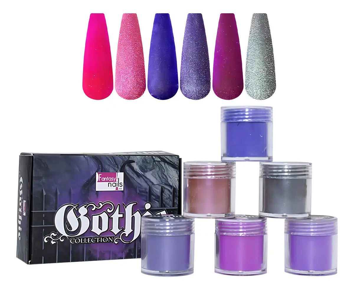 Coleccion Acrilicos  6 Pzs Gotica Fantasy Nails