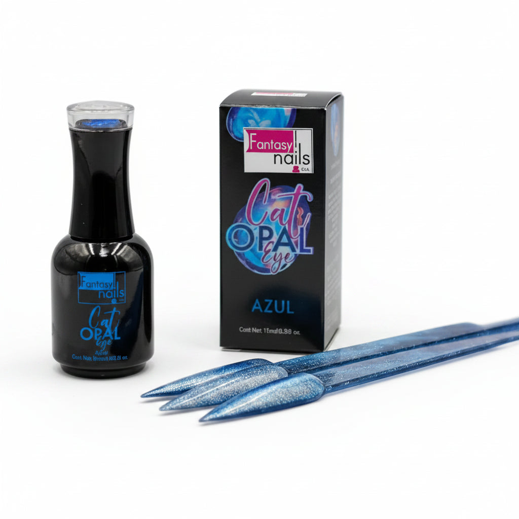 Gel Cat Opal Eye Azul Fantasy Nails