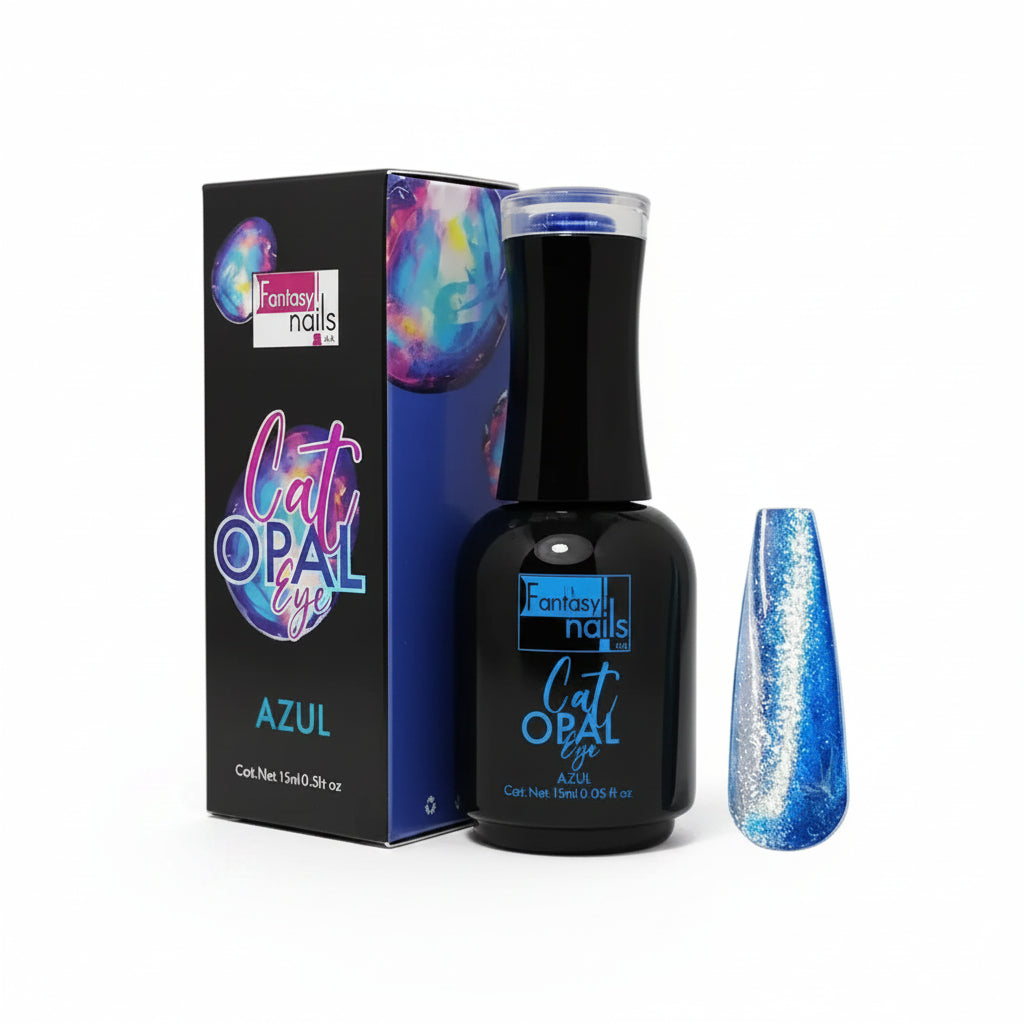 Gel Cat Opal Eye Azul Fantasy Nails