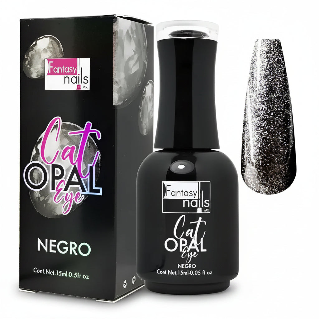 Gel Cat Opal Eye Negro Fantasy Nails