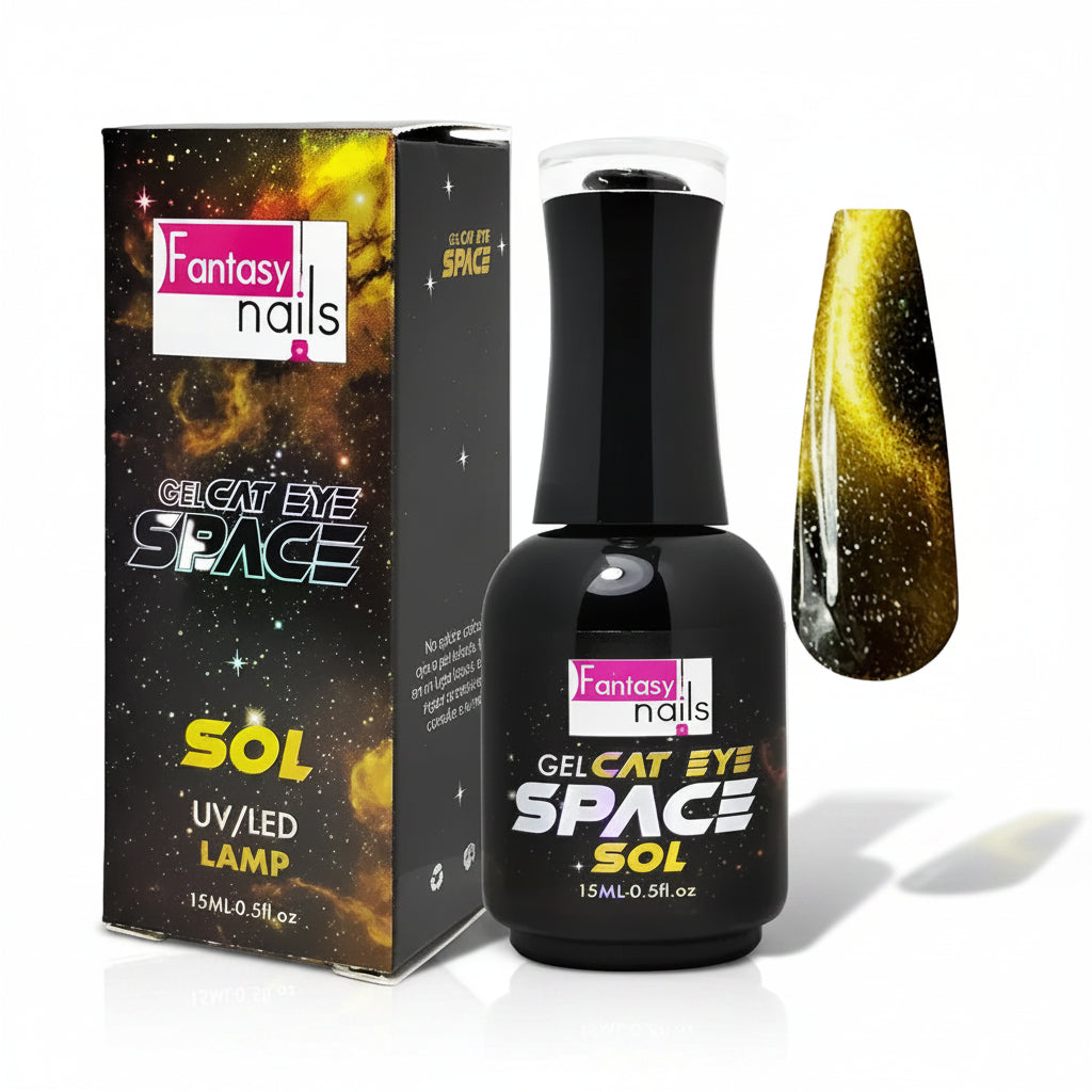 Gel Cat Eye Space Sol Fantasy Nails