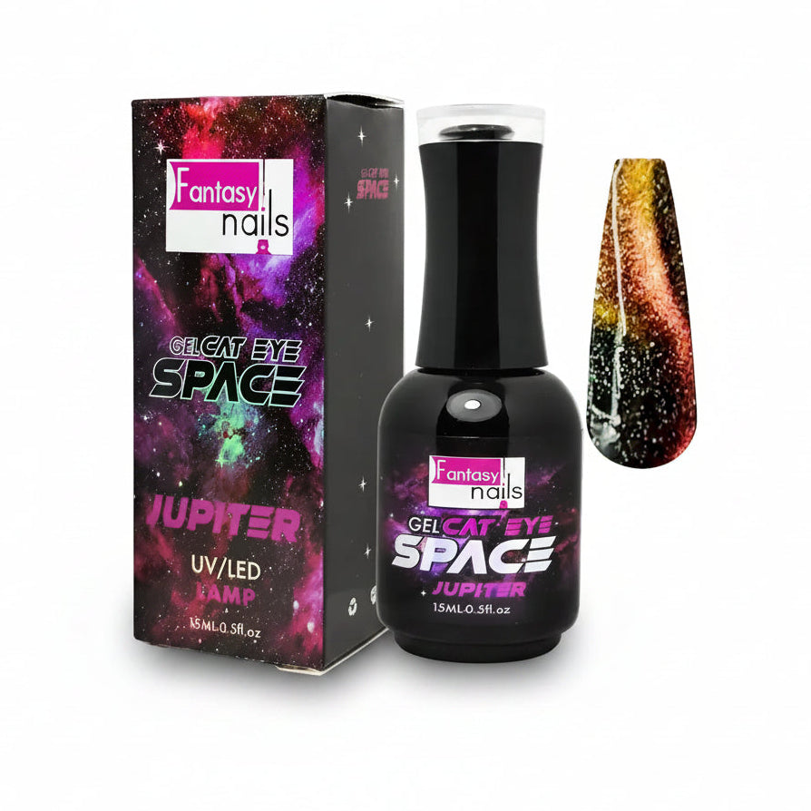 Gel Cat Eye Space Jupiter Fantasy Nails