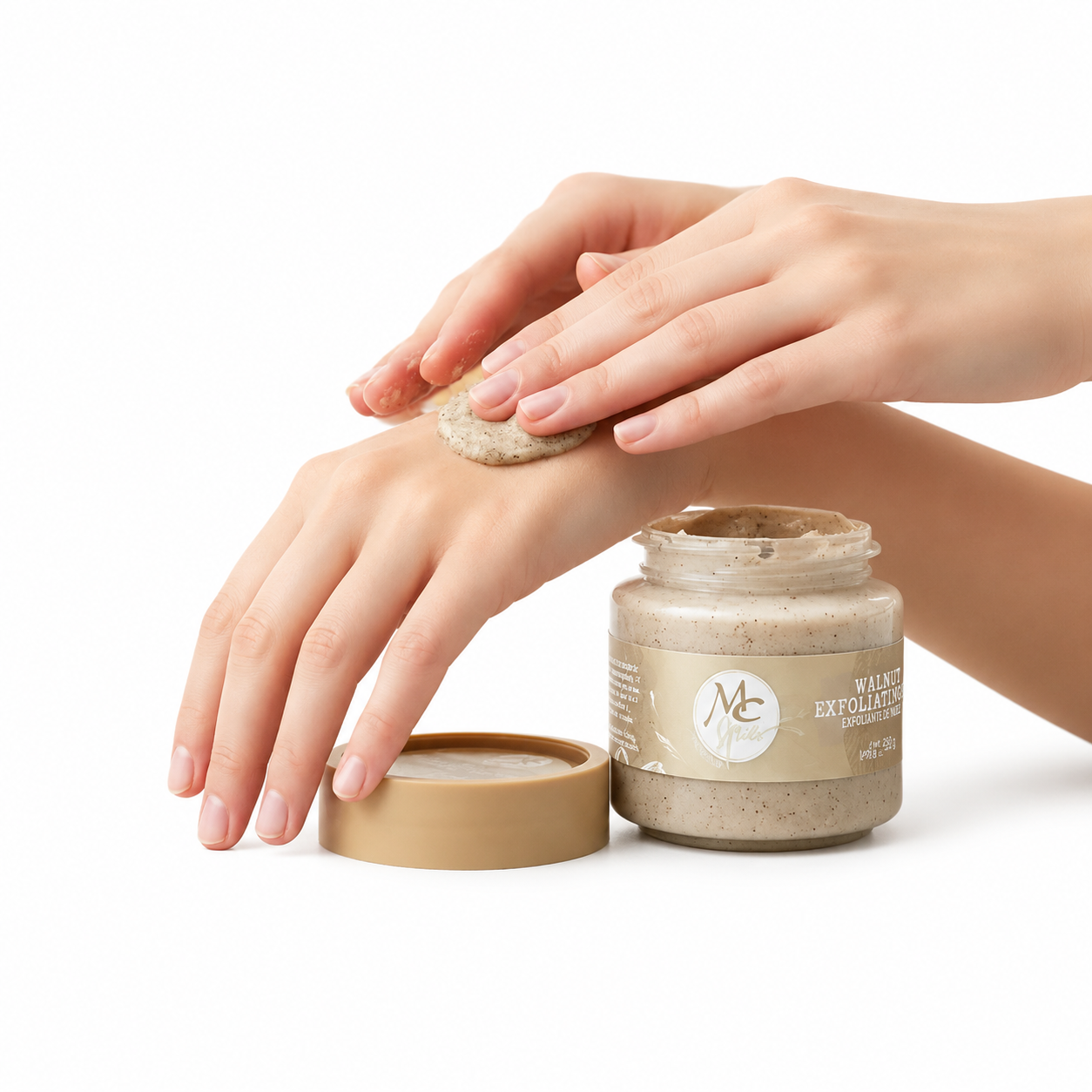 Exfoliante Scrub Facial Y Corporal Nuez Shell 220g Mc Nails