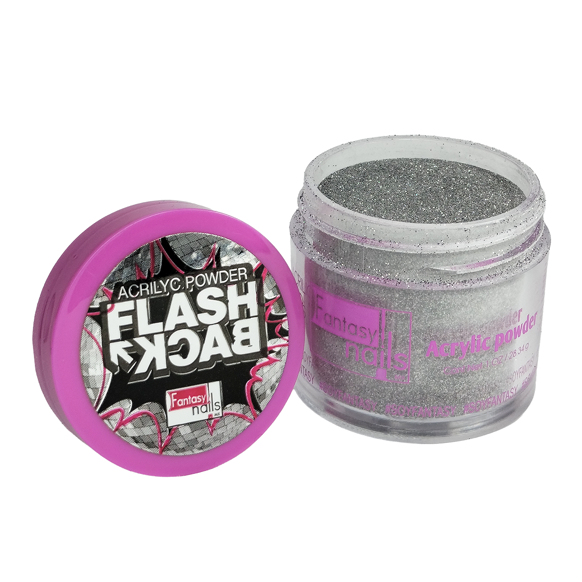Acrilico Flash Back Negro Fantasy Nails
