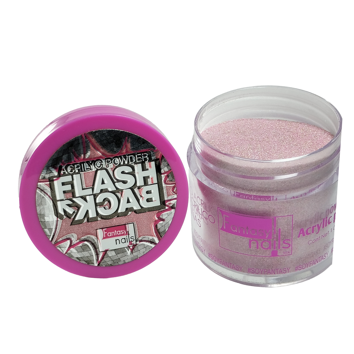 Acrilico Flash Back Rosa Fantasy Nails