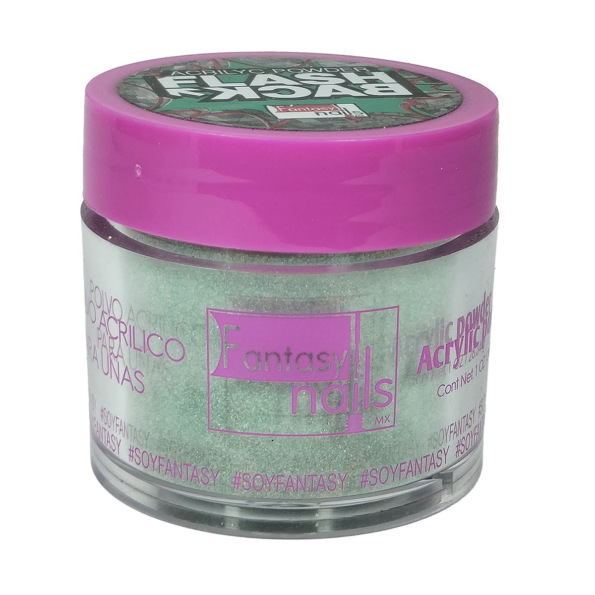 Acrilico Flash Back Verde Fantasy Nails