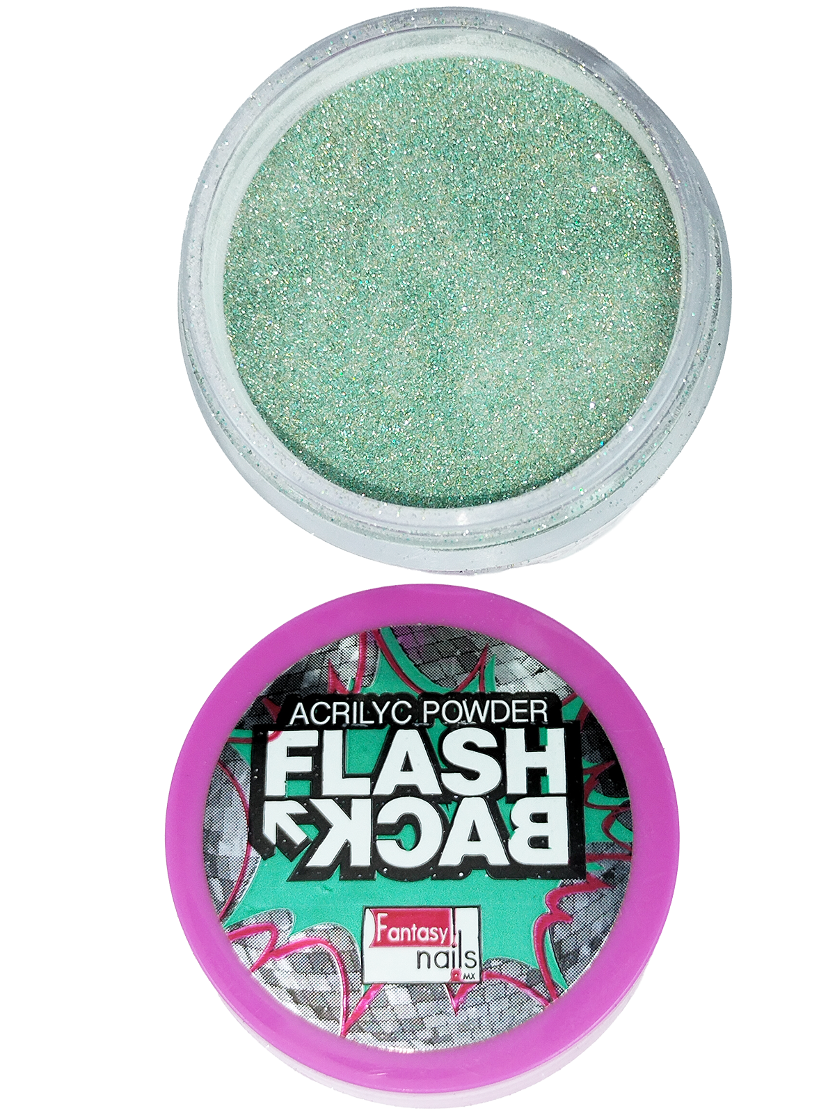 Acrilico Flash Back Verde Fantasy Nails