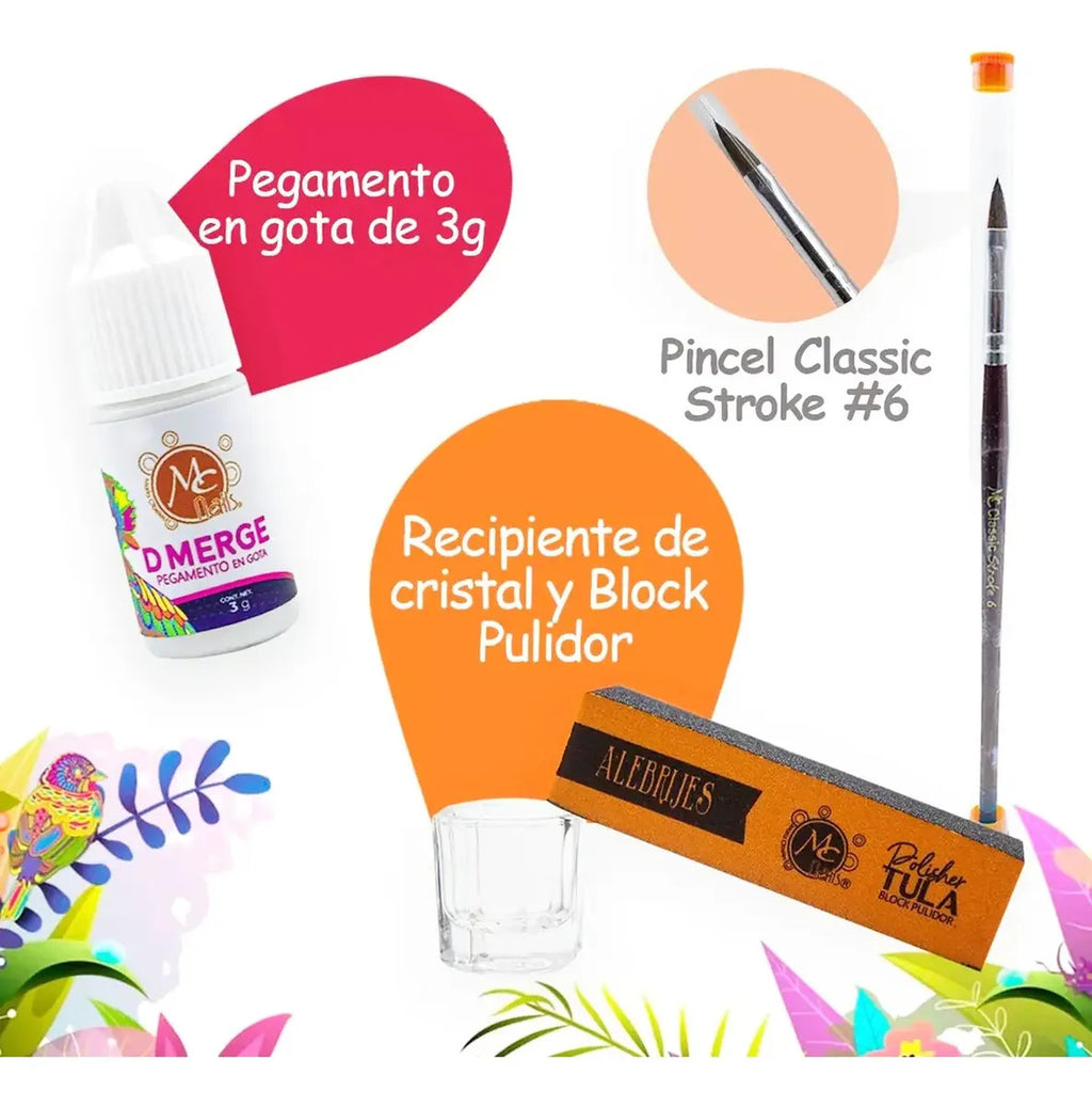 Practi Kit Acrílicos 21 Pzs + Regalo Mc Nails